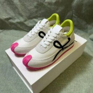 Loewe Flow Runner Sneakers White Pink Shoes